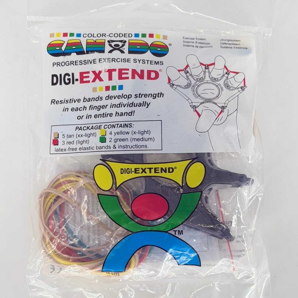 CanDo Digi-Extend Hand Finger Exercise System Resistance Band‎ Set New
